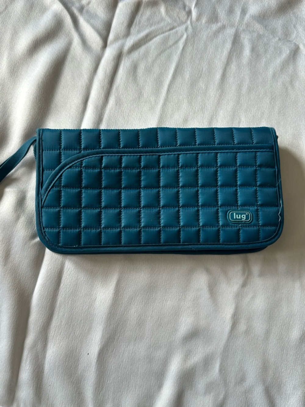 EUC LUG Tango Quilted Travel Wallet Ocean Blue